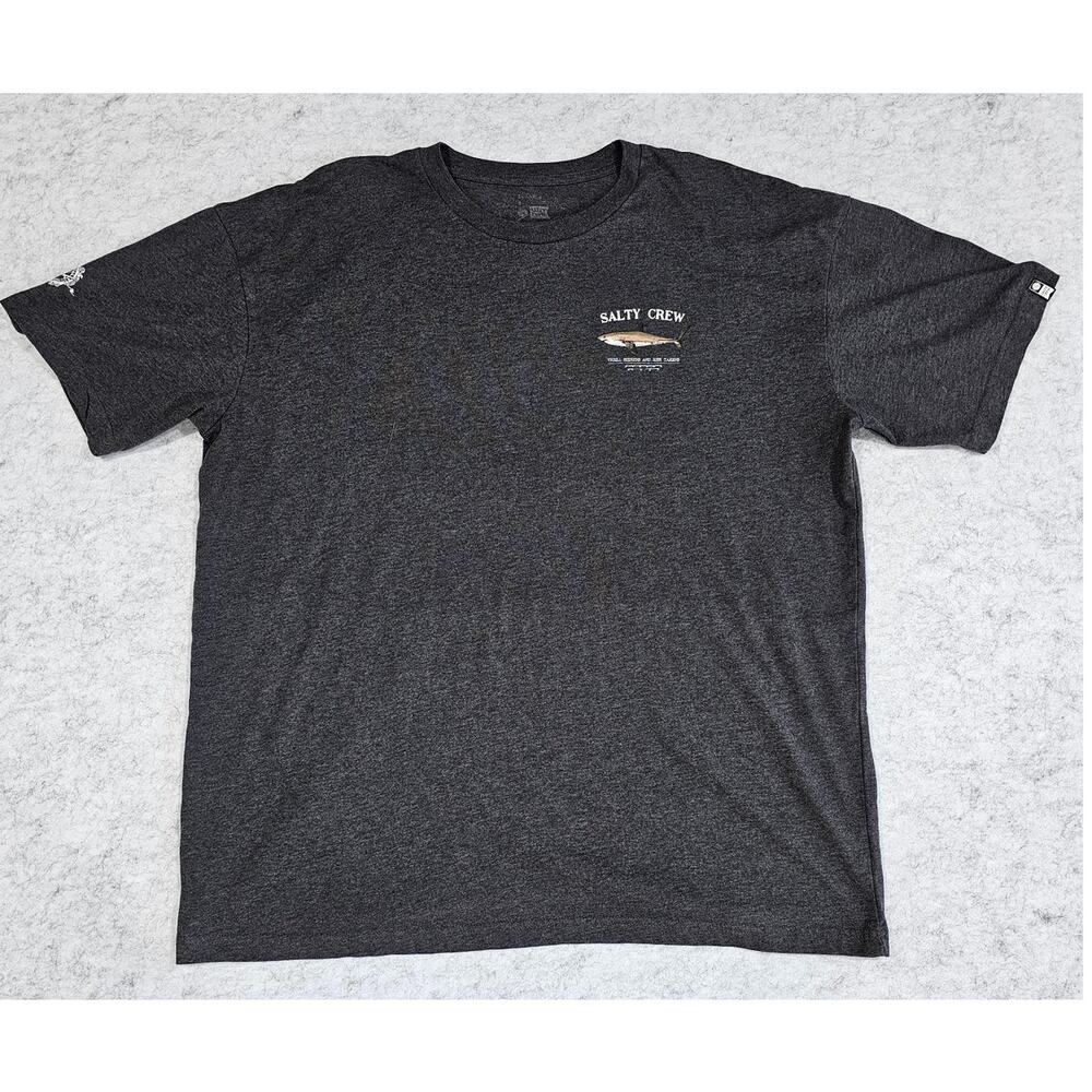 Salty Crew Bruce Tee, Grey, T Shirt, Fishing, Mens Sz 3X